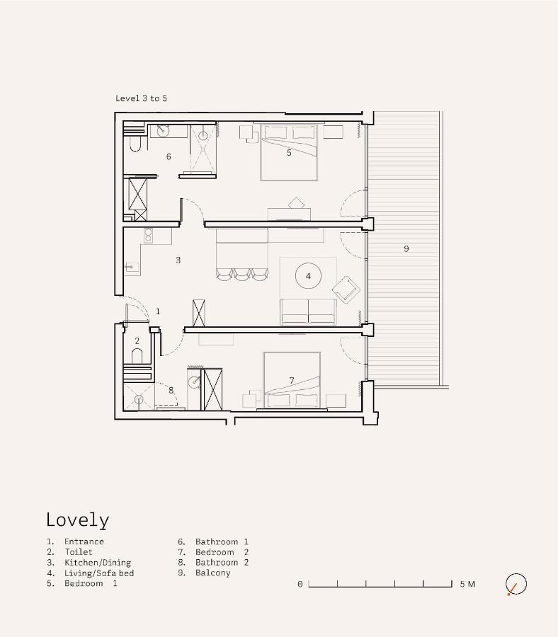 Appartement met 2 slaapkamers