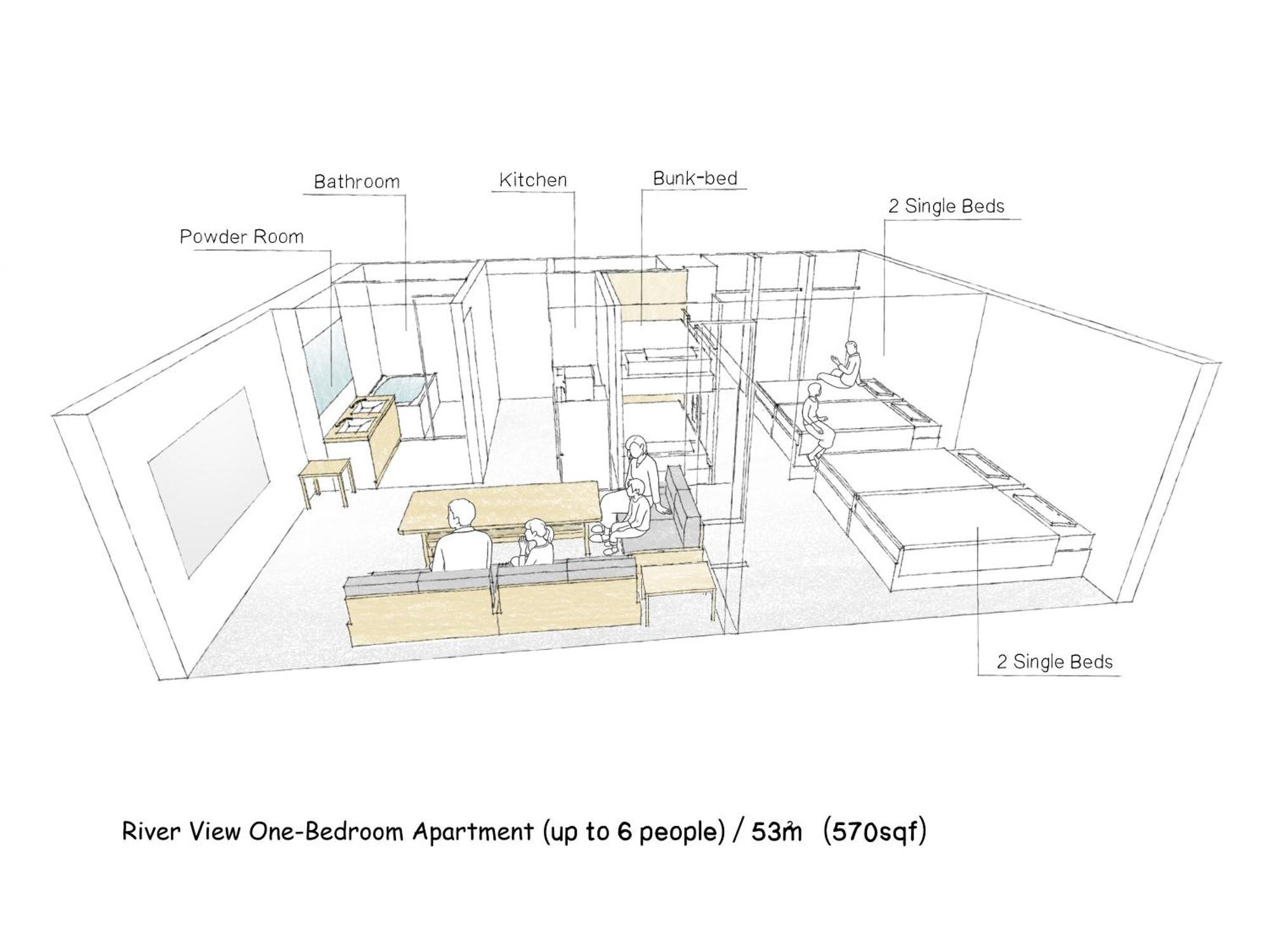 River View One-Bedroom Apartment