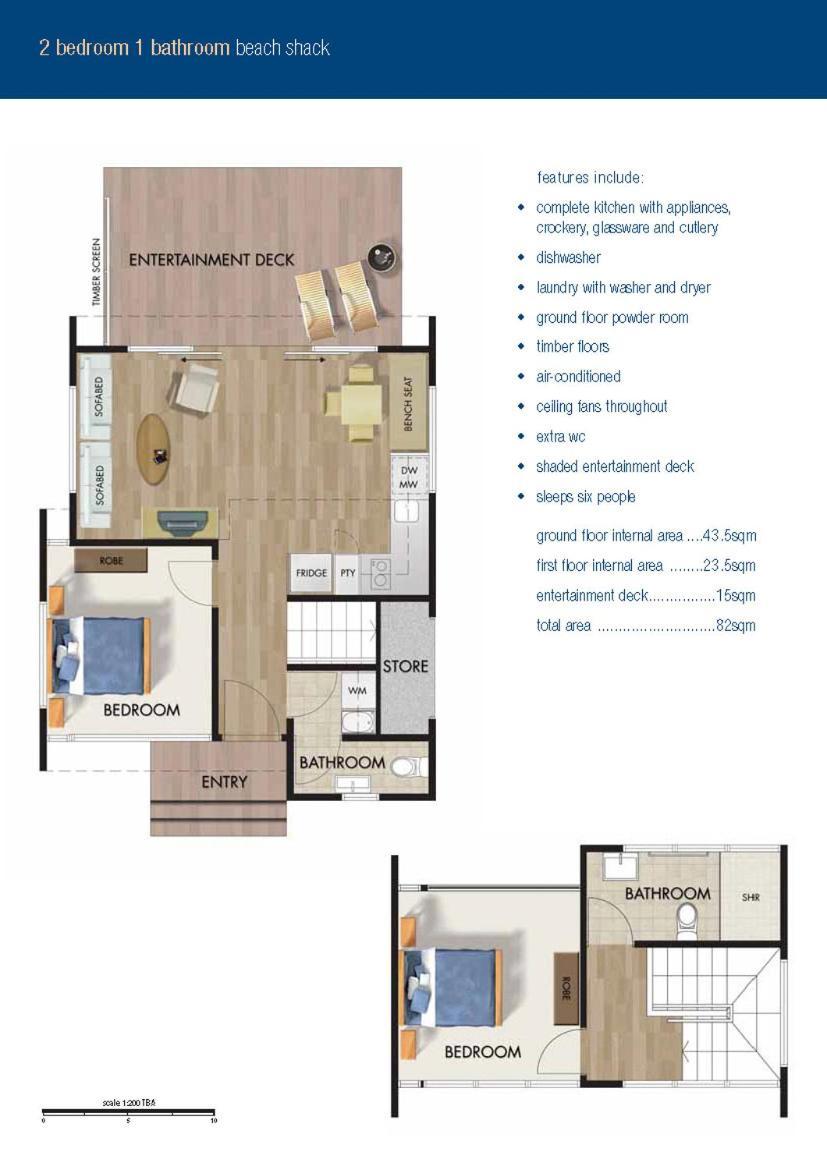 Two-Bedroom Cottage One bathroom