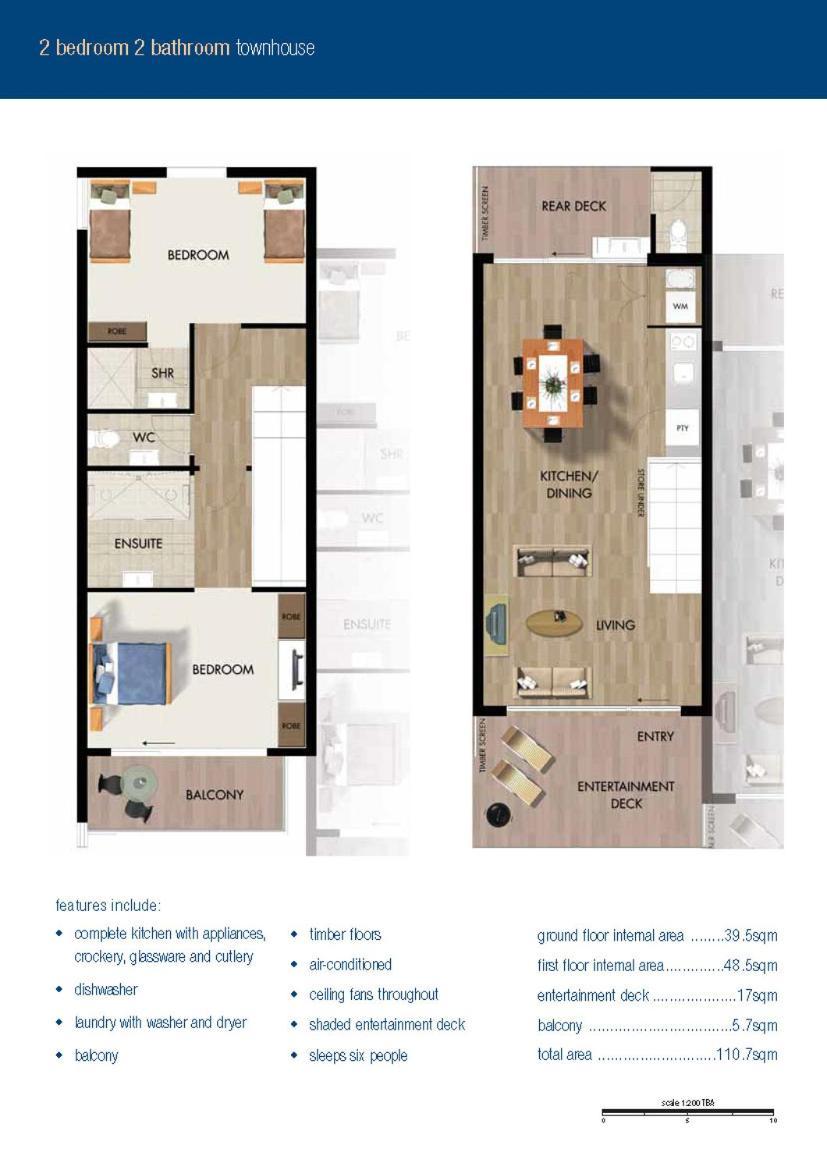 Two-Bedroom Townhouse Two Bathrooms