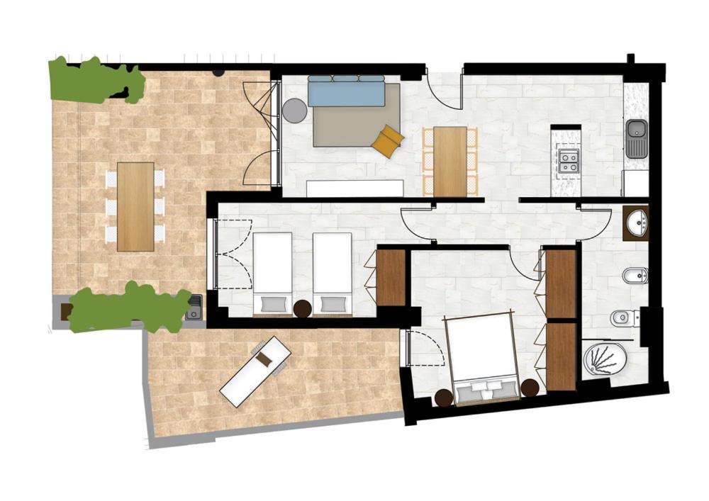 Deluxe Apartment mit 2 Schlafzimmern und Meerblick