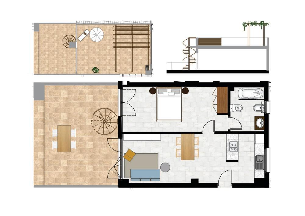 Penthouse-Apartment mit 1 Schlafzimmer