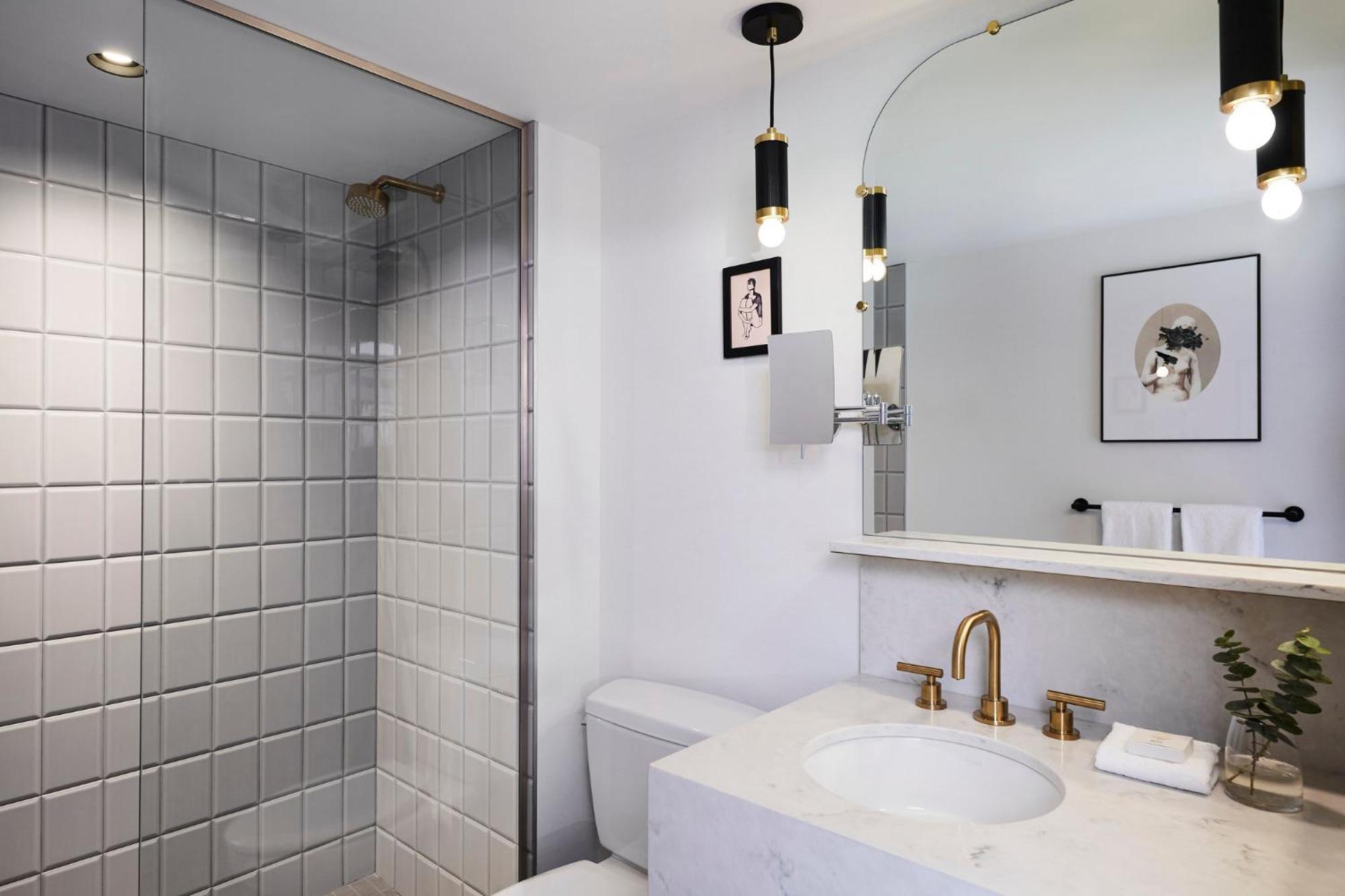 Essential Queen Room with Two Queen Beds and Walk-In Shower
