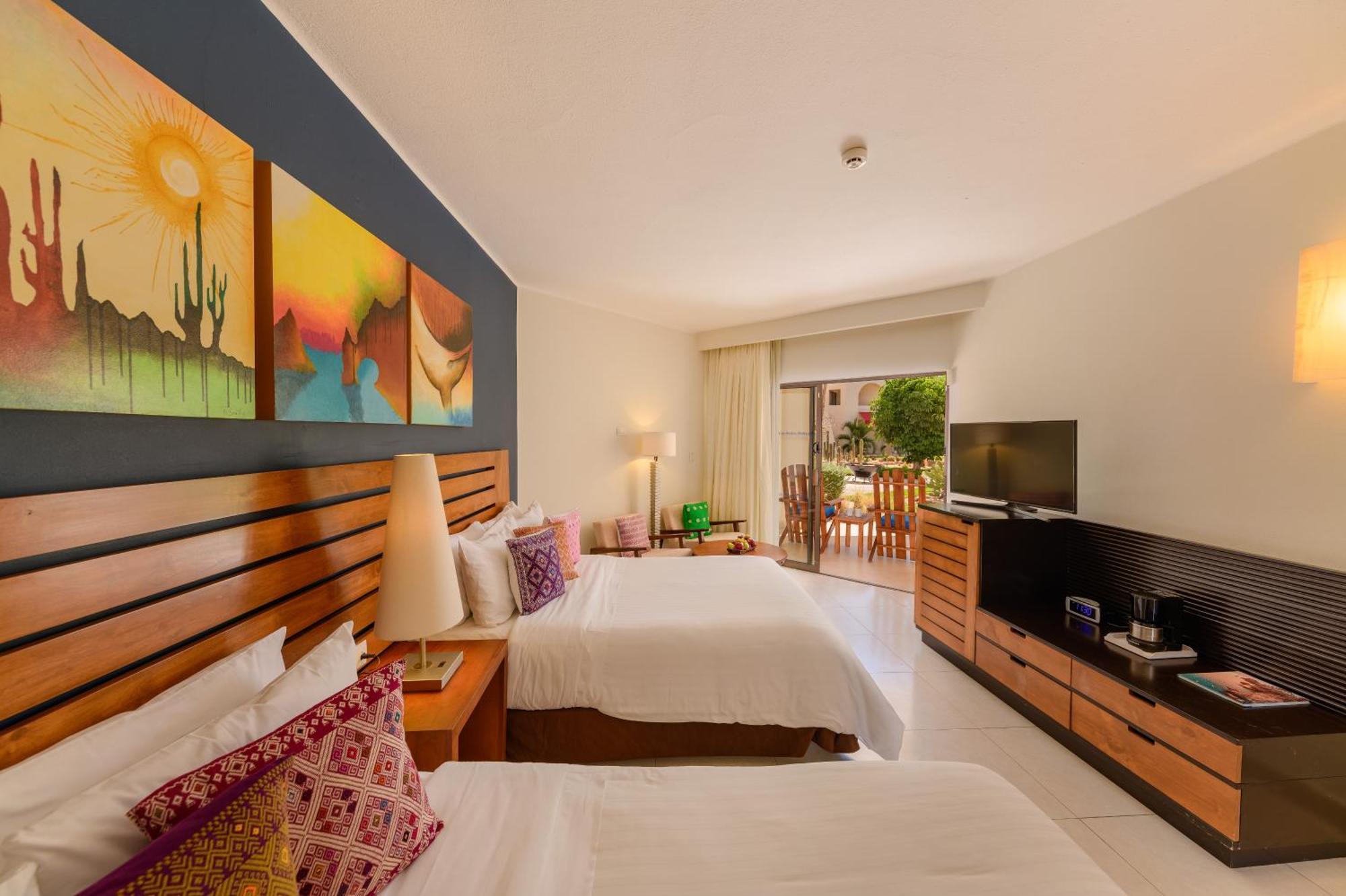 Double Room with Two Double Beds and Ocean View
