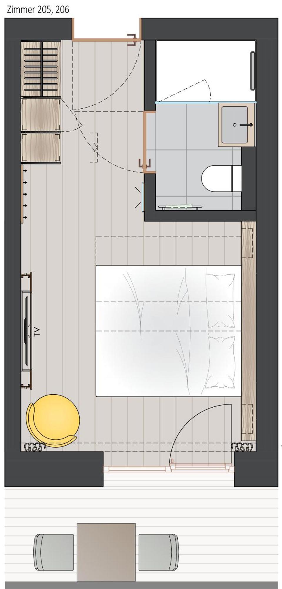 Doppelzimmer mit Balkon