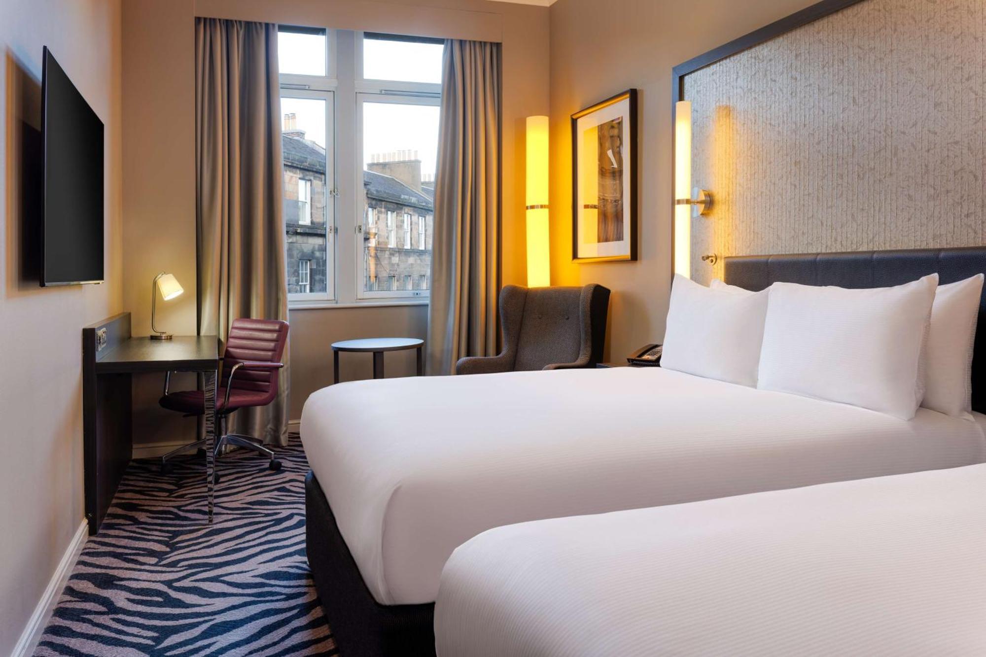 Deluxe Double Room Two Double Beds Castle View