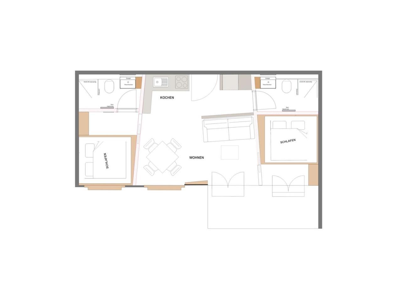 Two-Bedroom Family Living Apartment with Loggia