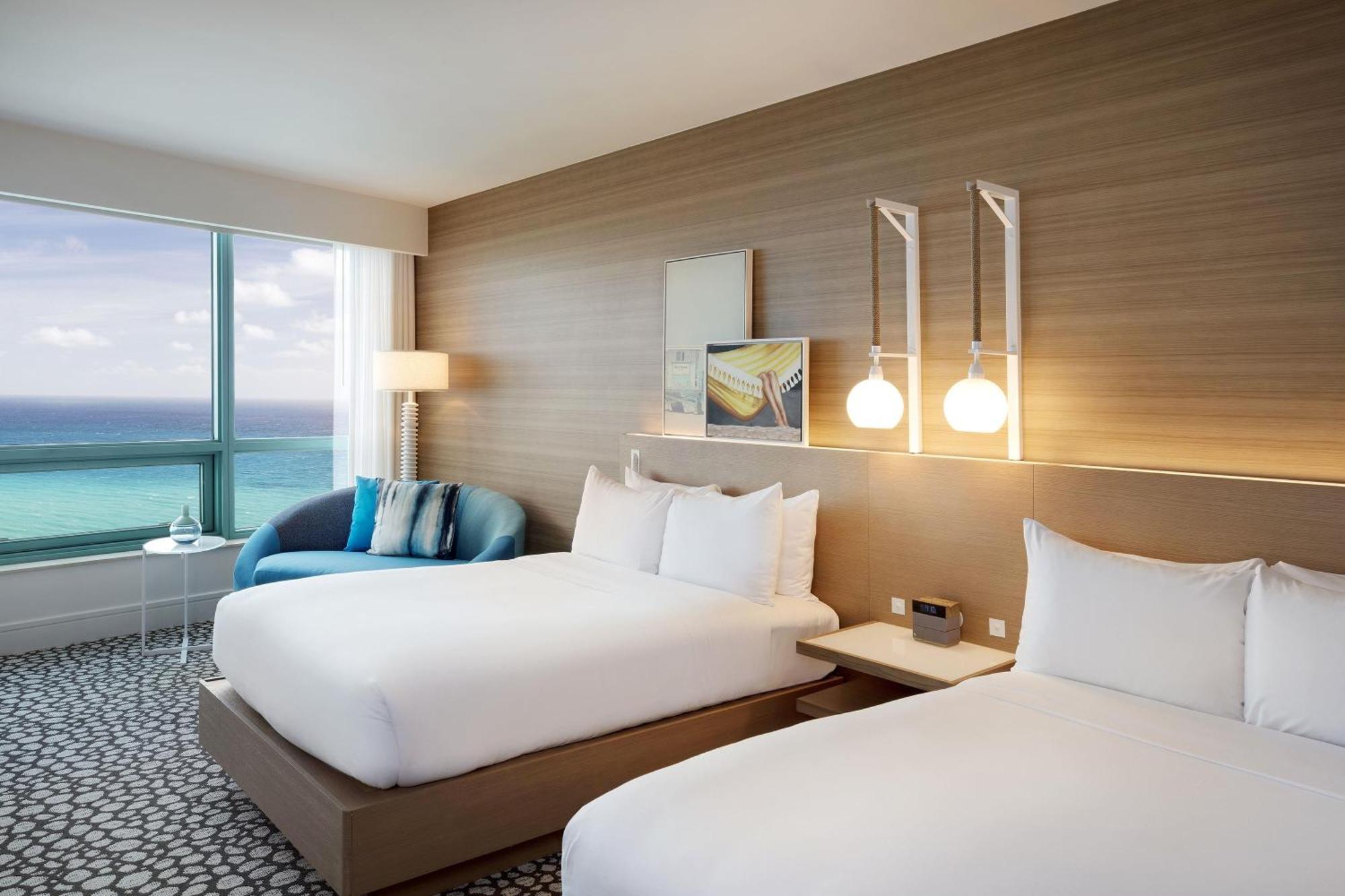 Double Room with Two Double Beds and Ocean View