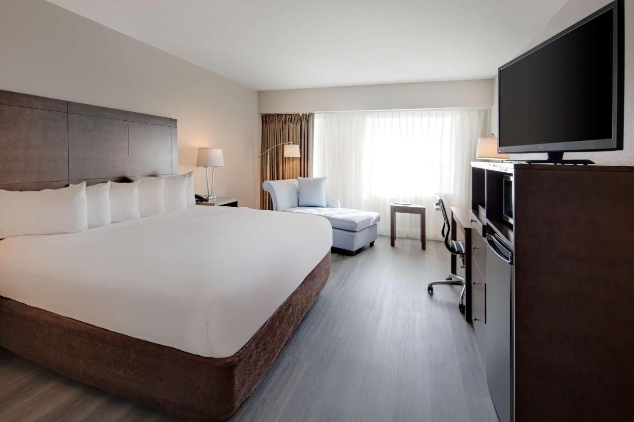 Chambre Lit King-Size avec Douche Accessible en Fauteuil Roulant - Vue sur Ville