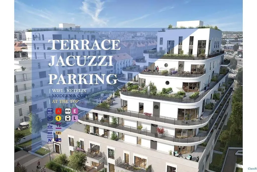 Résidence Abraham-Guest Room 1 LaDéfense U-Arena #Terasse #Fibre #View-1