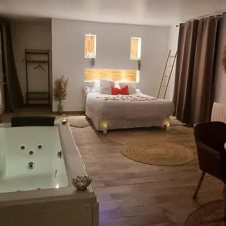 Evasion Romantique suite de luxe jacuzzi jardin privé proche Paris-2