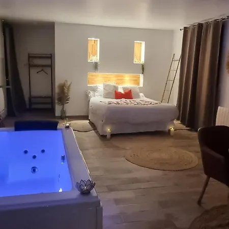 Evasion Romantique suite de luxe jacuzzi jardin privé proche Paris-3